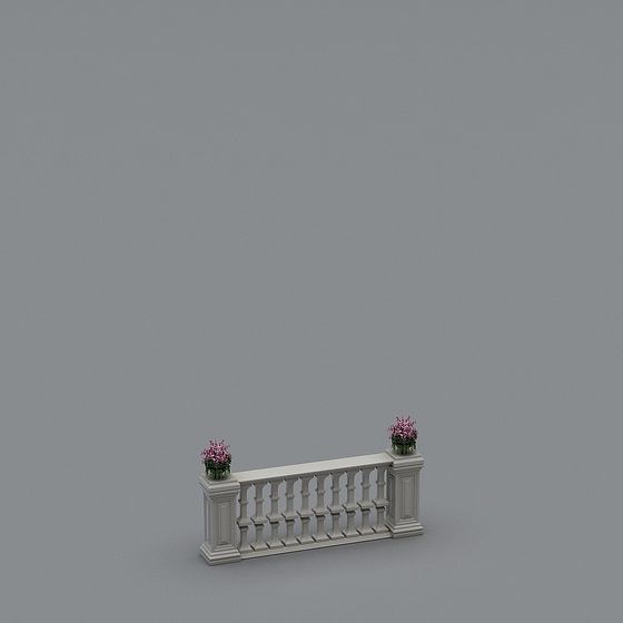 Stylish Low-Poly Railing 3D model for Interior Designs