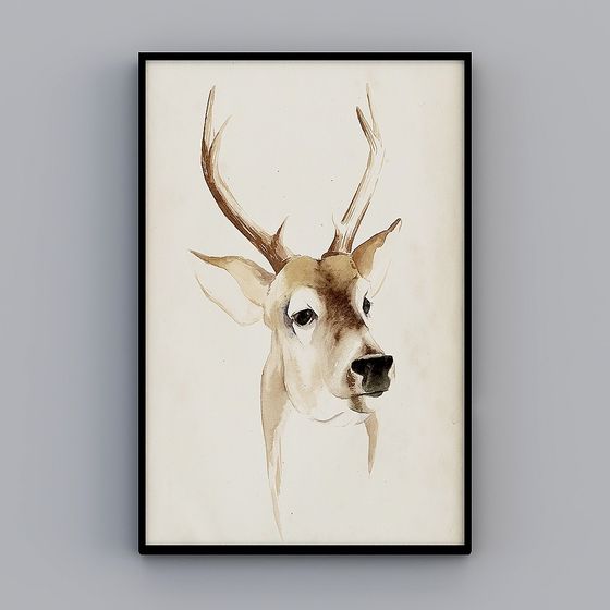 Forest Spirit 3D Model - Realistic Deer Design