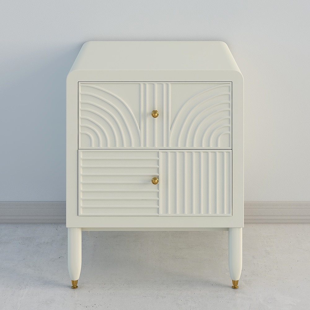 Elegant Modern Bedside Table 3D Model