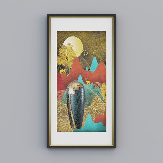 Dreamy Mountain Landscape 3D model