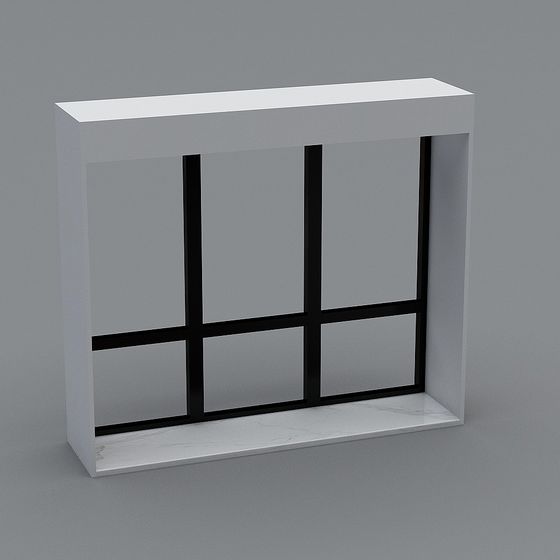 Black and White Window 3D Model