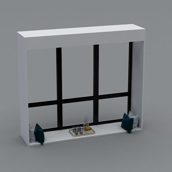 Minimalist Window Sill Design 3D model