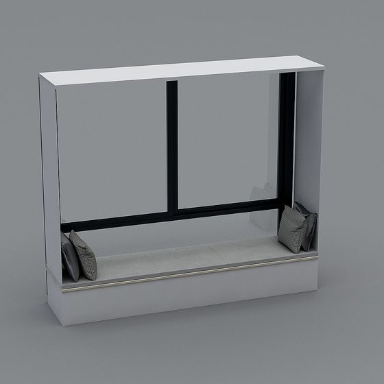 Black and White Window 3D Model
