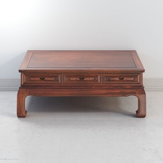 Elegant Chinese Tea Table 3D model