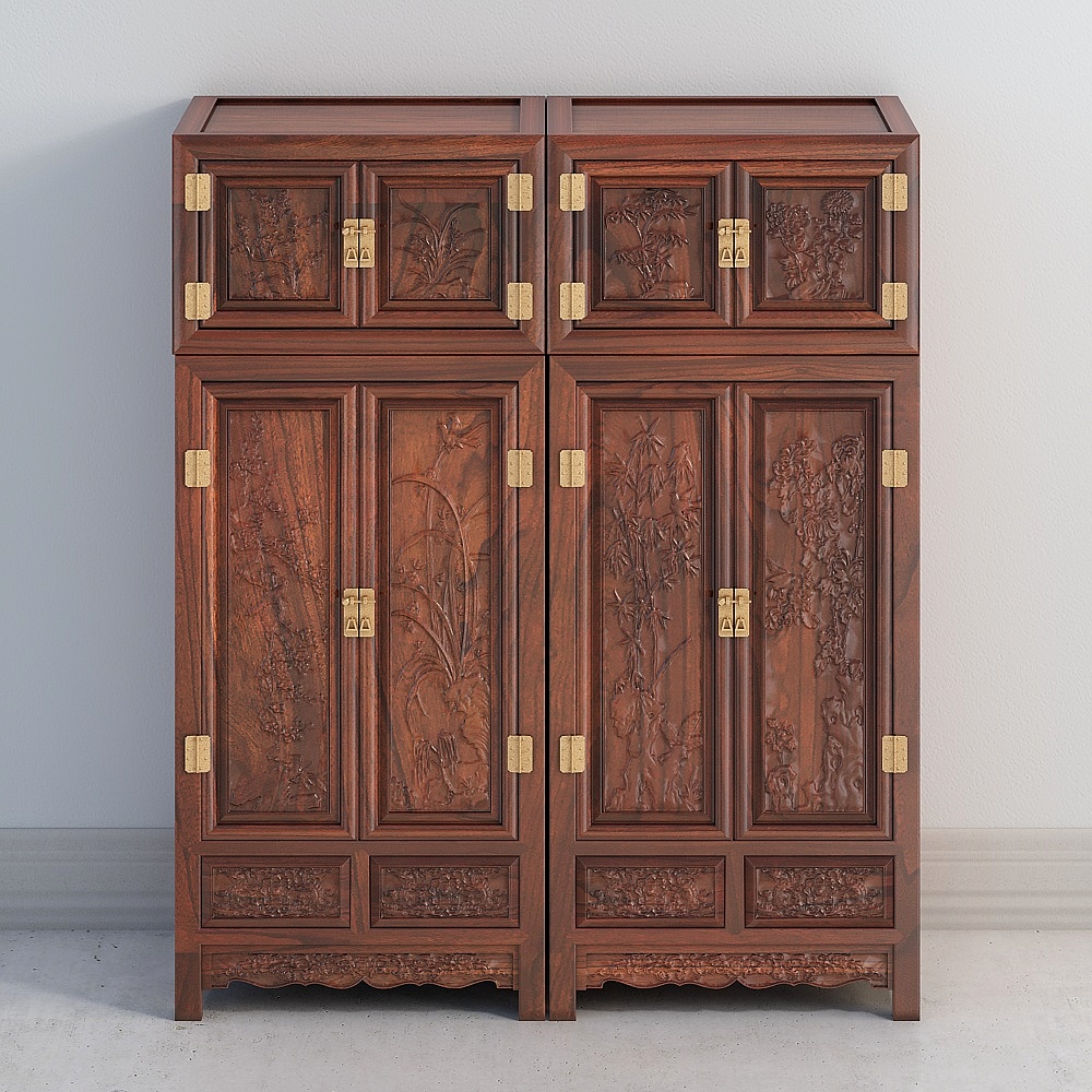 Full 1 m Meilan bamboo chrysanthemum top box wardrobe
