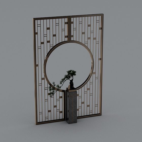 Eastern Window 3D model - A Fusion of Modern Aesthetics and Traditional Elements