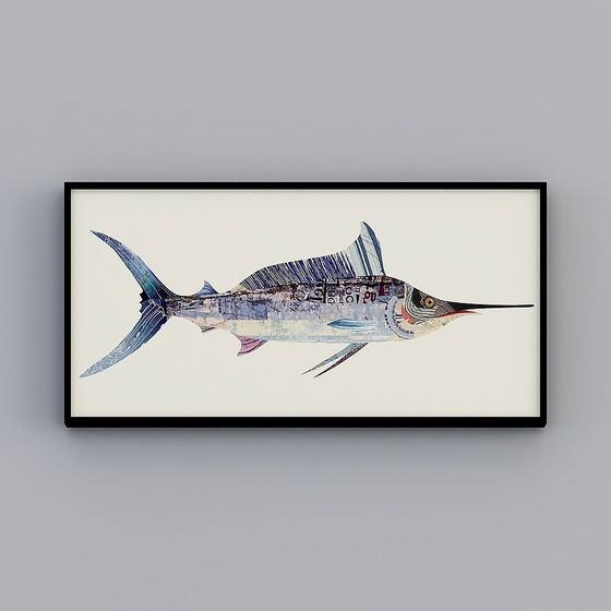 Stunning Low-Poly Blue Marlin 3D Model