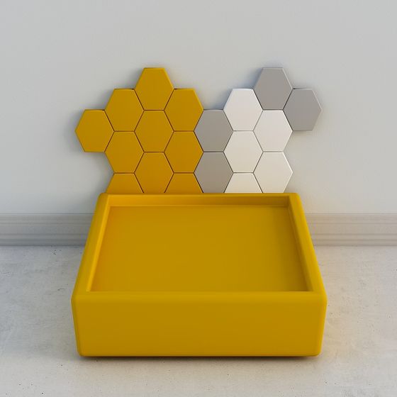 Honeycomb Art Storage Box Low-Poly 3D model