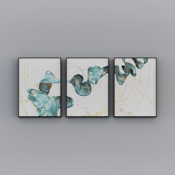 Flowing Triptych 3D Model