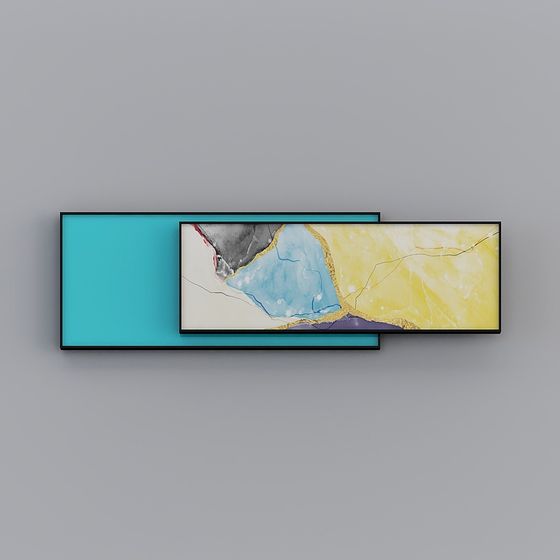 Abstract Frame 3D model with Low Poly Design