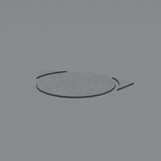 Concrete Round Platform 3D model