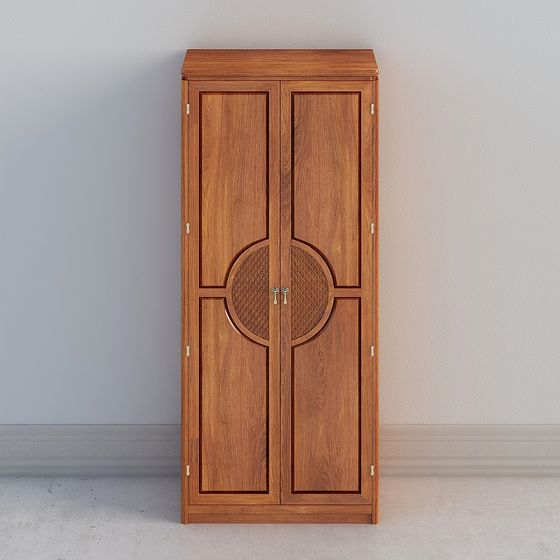 Classic Wooden Wardrobe 3D model for Modern Interiors