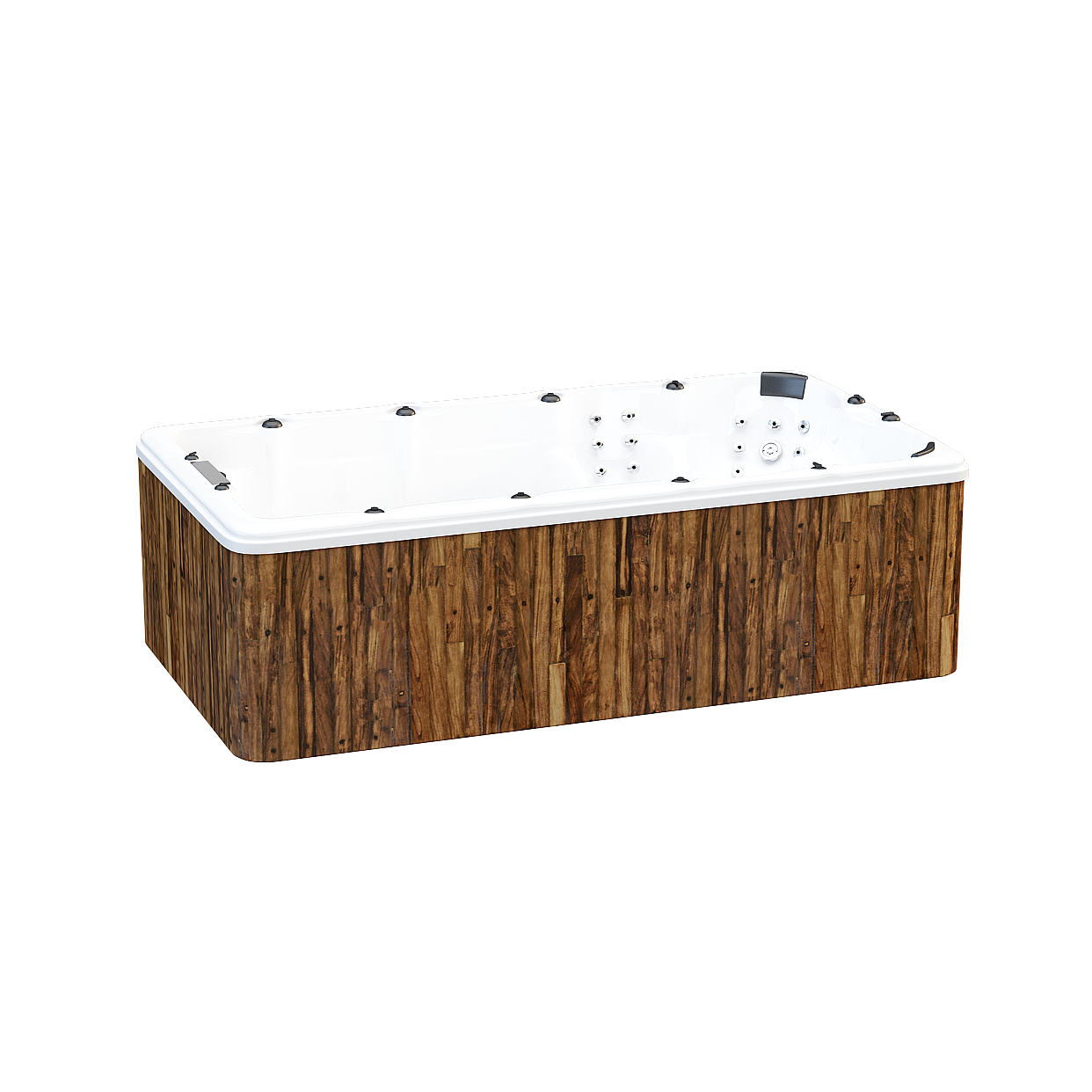 Luxurious Spa Tub 3D Model – Acrylic and Wood Finish