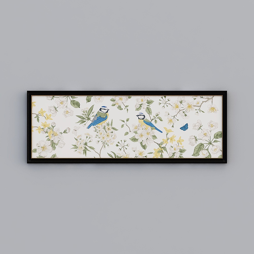 Kibaki American Bedroom Cross Black Gold 68.5x188.5cm Retro Flower Bird ewhxd-e-4