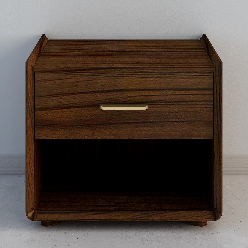 Elegant Low Poly Nightstand 3D model