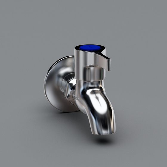Sleek Modern Faucet 3D Model Design