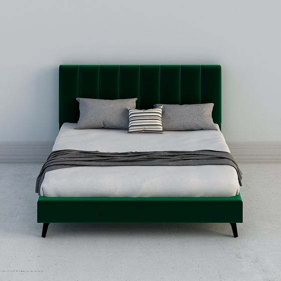 Stylish Polygonal Bed Frame 3D model