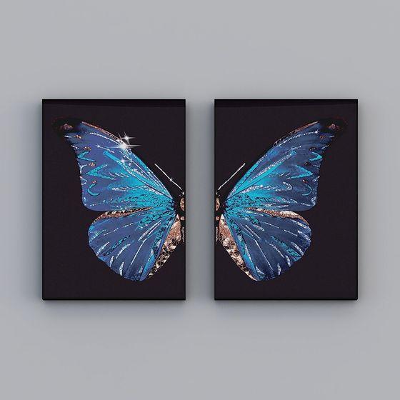 Dreamy Blue Butterfly 3D Model