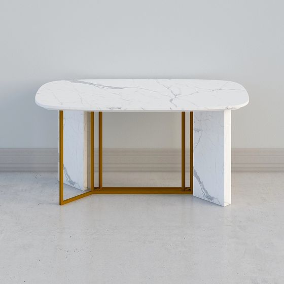 Sophisticated Marble Table 3D model for Stylish Spaces