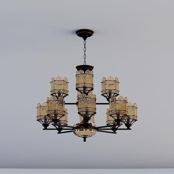 Vintage Crystal Chandelier 3D model