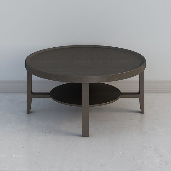 Stylish Low-Polygon Round Table 3D model