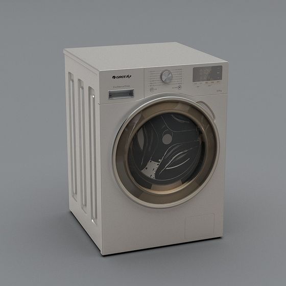 Chic Washing Machine 3D model for Contemporary Spaces