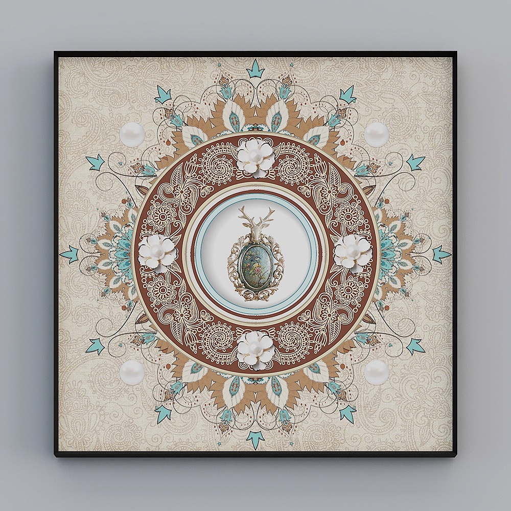 Mandala Art Panel 3D model
