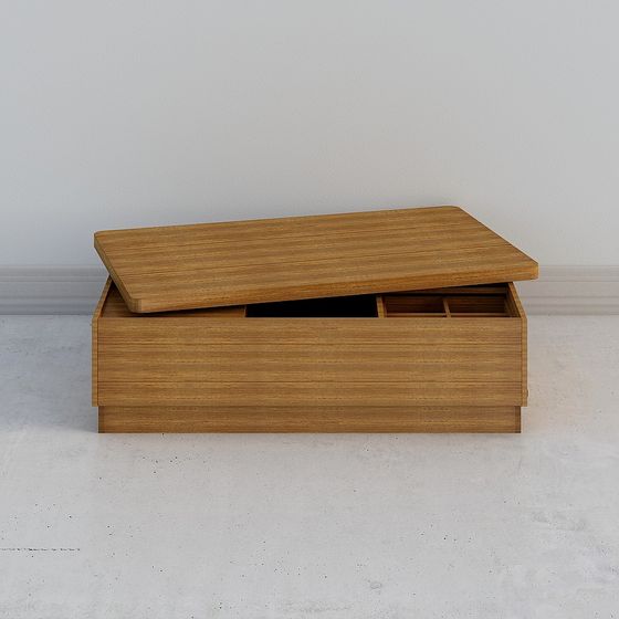 Modern Low-Poly Storage Box 3D model for Versatile Use