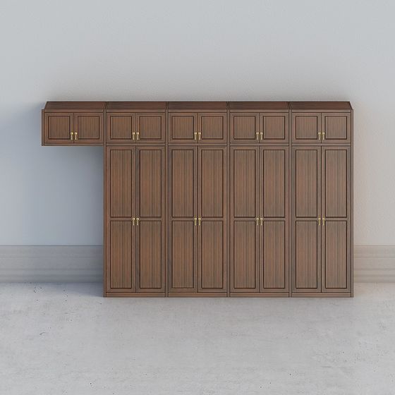 Stylish Wooden Storage Cabinet 3D model