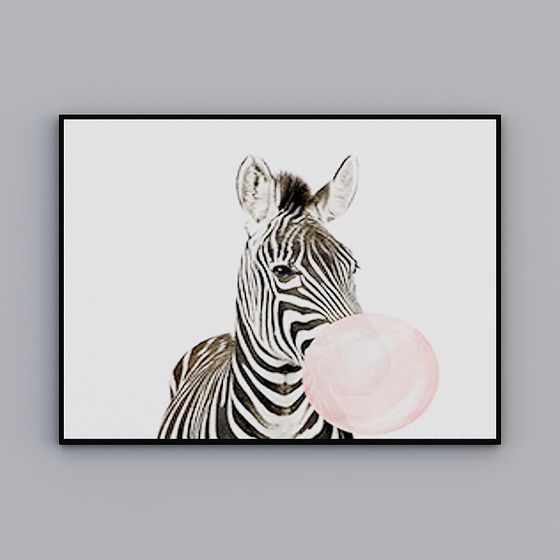 Zebra Bubblegum 3D model