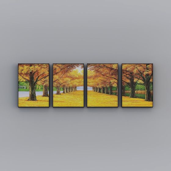 Scenic Autumn Pathway 3D model for Creative Projects