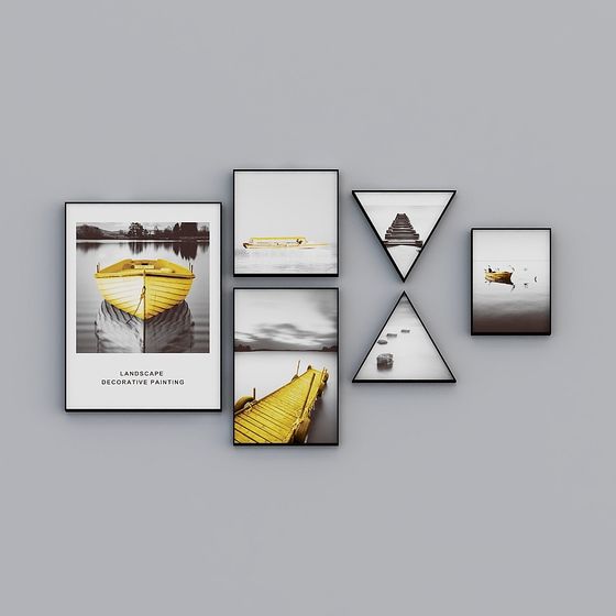 Low Poly Yellow Boat 3D model