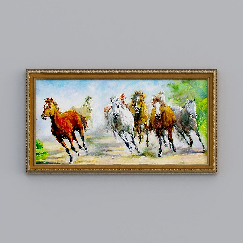 Dynamic Galloping Horse 3D Model