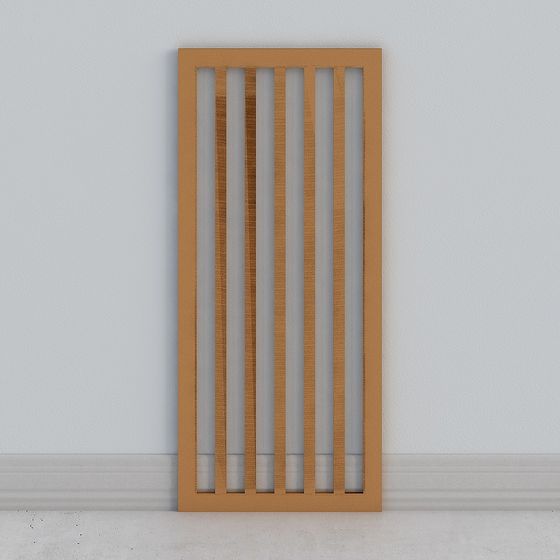 Wooden Louvered Shutter 3D Model