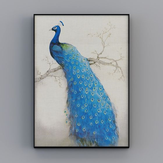 Majestic Peacock 3D model for Creative Projects