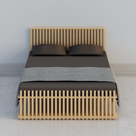 View of Garvee Wood Platform Bed with Sturdy Wooden Slats Twin XL Floor ...