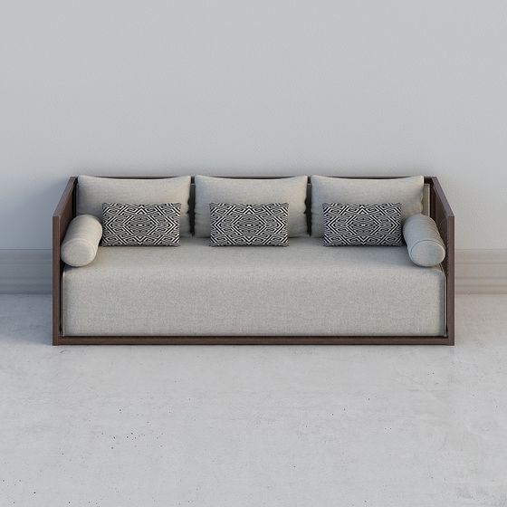 Urban Comfort Low-Poly Sofa 3D model