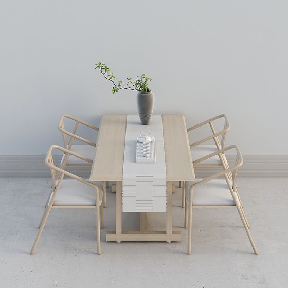 Stylish City Dining Table 3D model