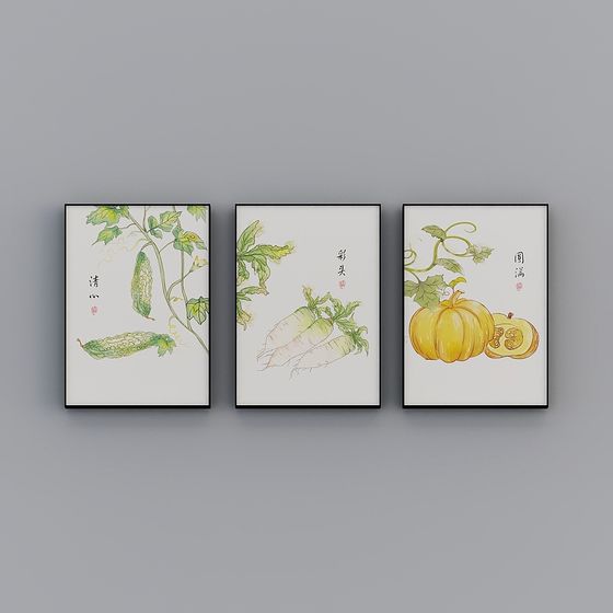 Low-Polygon Nature-Inspired 3D Model Posters