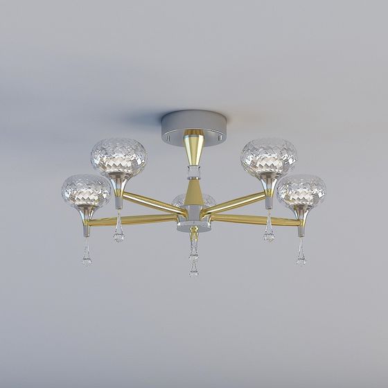 Chic Low Poly Chandelier 3D model