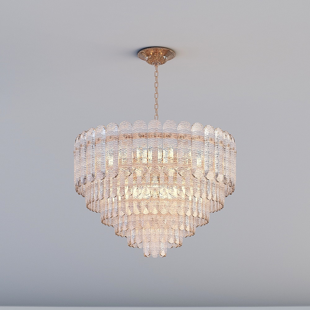 Elegant Crystal Chandelier 3D model