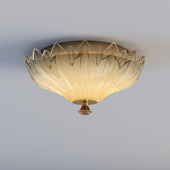 Stylish Ceiling Light 3D model with Artistic Touch