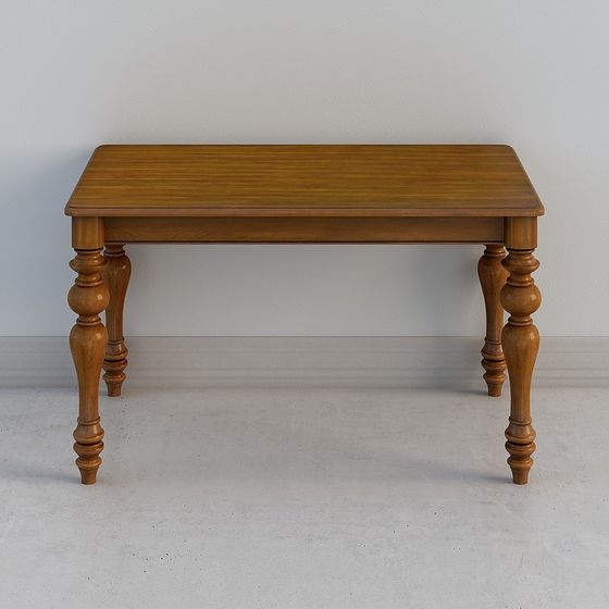 Vintage Style 3D Table and Chair Set Model