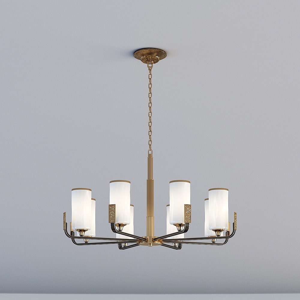 Art Deco Ceiling Light 3D model