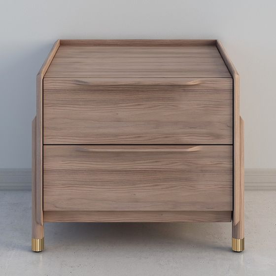Modern Minimalist Bedside Table 3D model