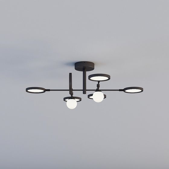 Elegant Low-Poly Chandelier 3D model