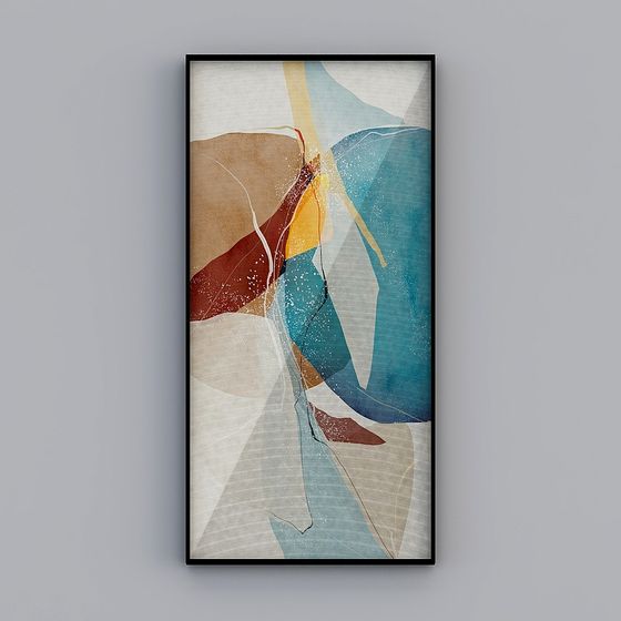 Vibrant Abstract Art 3D Model