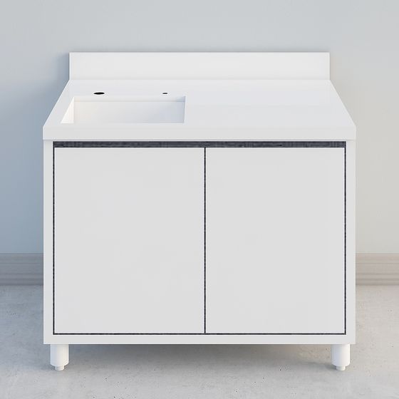 Modern Minimalist Bathroom Cabinet 3D model