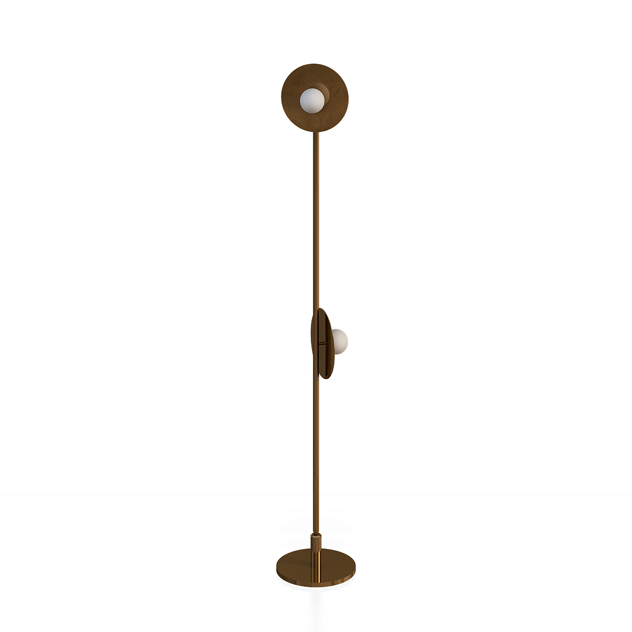 Modern Minimalist Light Fixture 3D Model – Gold Metal Design