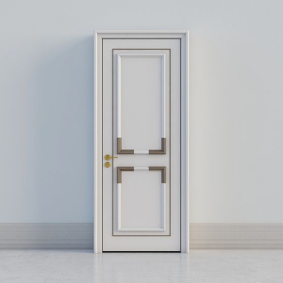 Elegant Door 3D model Featuring Low-Polygon Design